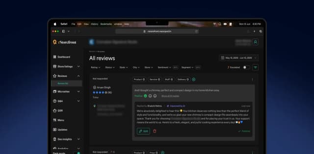 Review list - All reviews (Dark theme)