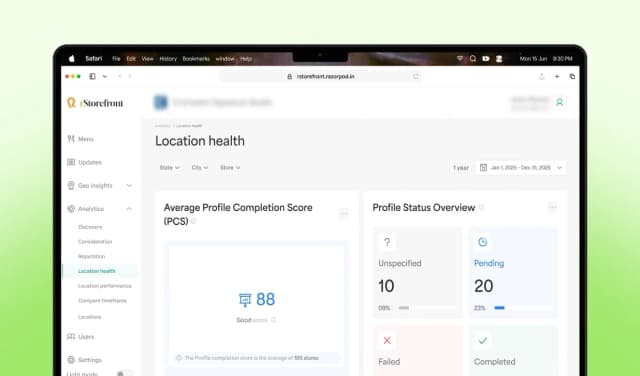 Analytics - Reputation (Dark theme)